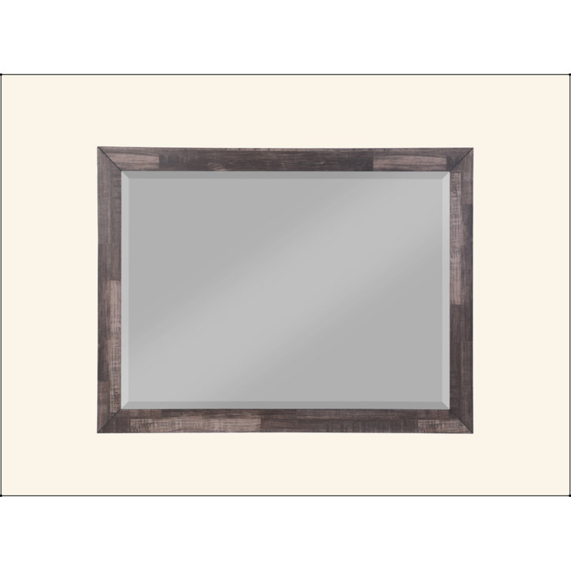 Miroir au fini cerisier foncé