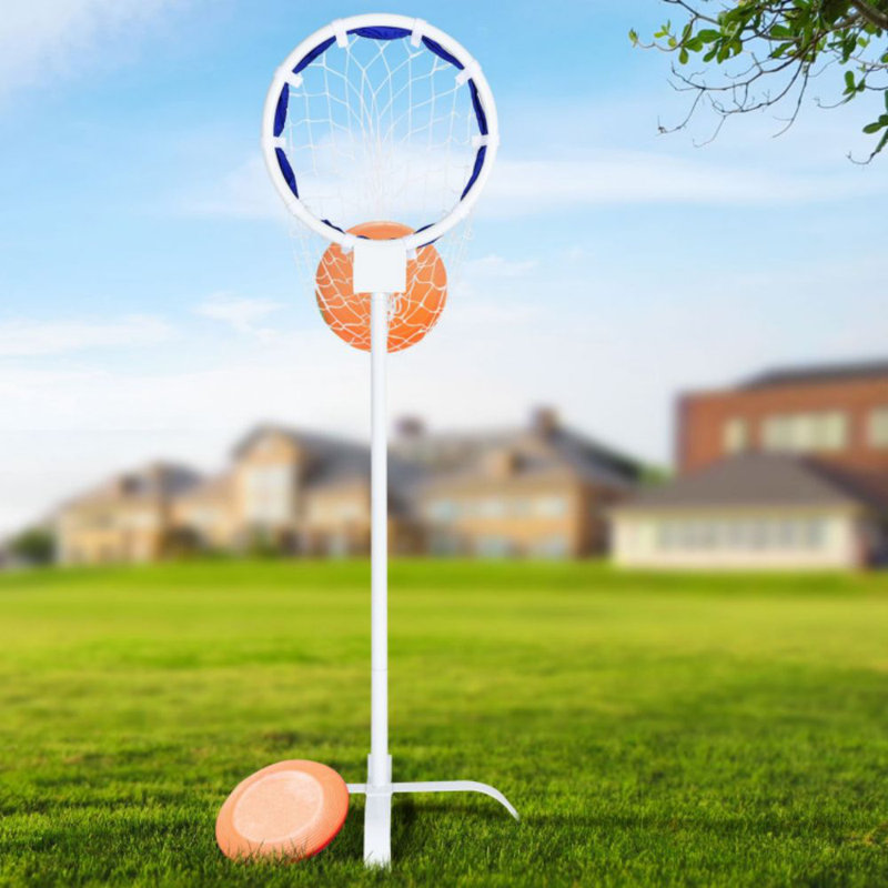 Cible de lancer de frisbee extérieure Gymax, support de disque volant en métal avec sac de rangement