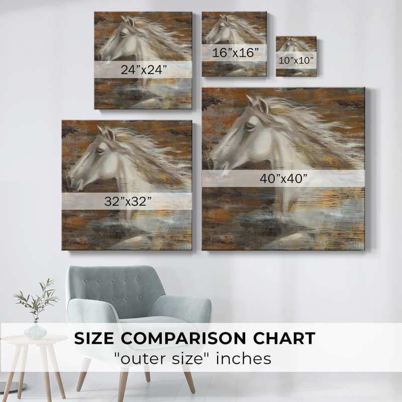 «Run Wild» - Impression sur toile tendue, H 16 po x l 16 po x P 1,5 po