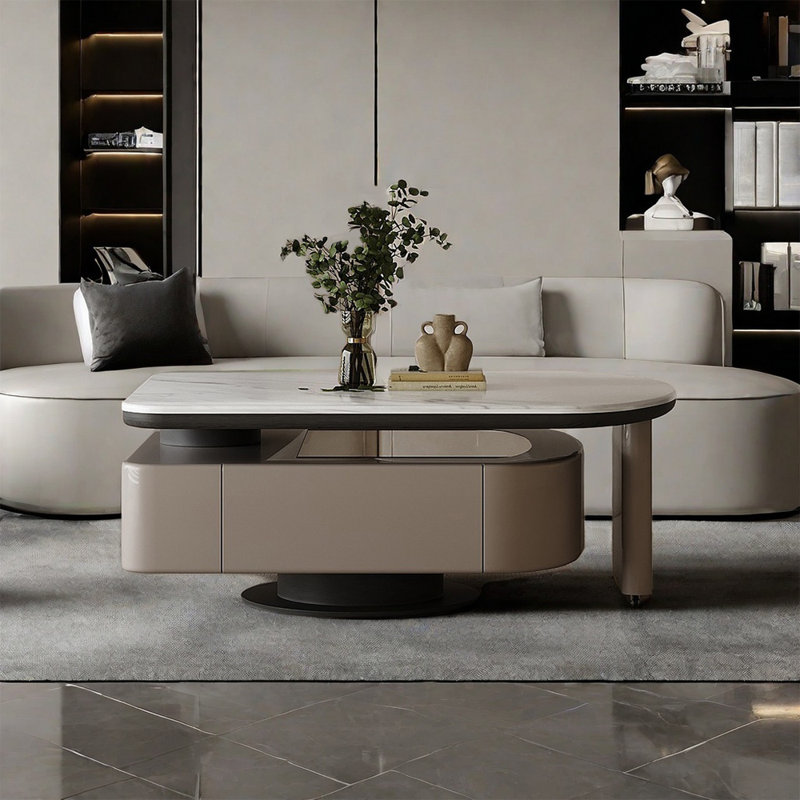Table de bout rotative minimaliste italienne