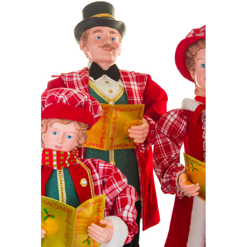Red Jolly Caroler Family