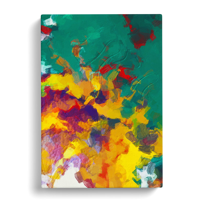 Thermal Spring Abstract - Wrapped Canvas Painting, 50cm H x 35cm W x 3cm D