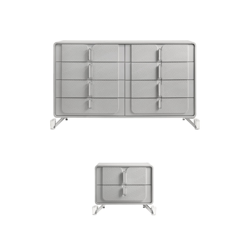 Avaline Modern 2 Pieces Fully Assemble Bedroom Storage Set, 2 Pcs: Dresser, Nightstand