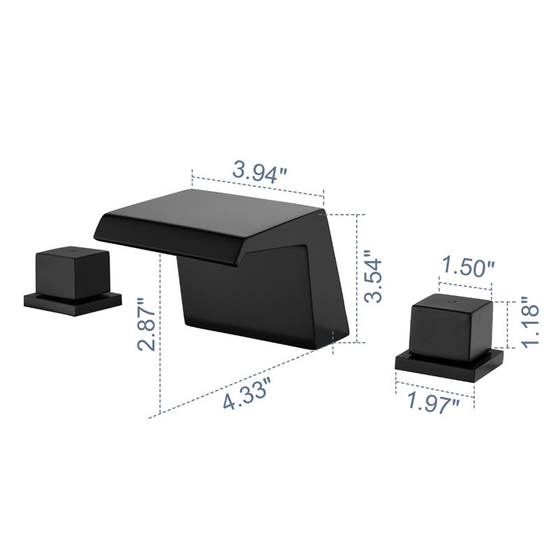 Mounting / Installation Required Bathroom Faucet, Matte Black
