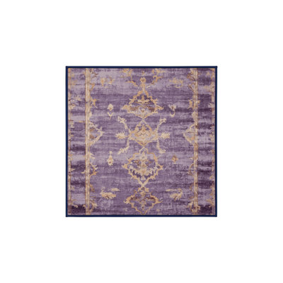 Machine Washable Purple Area Rug