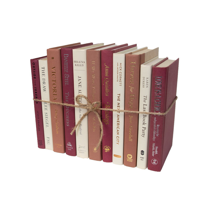 Livres décoratifs - Ensemble de livres Azeala - 1 pied de livres roses