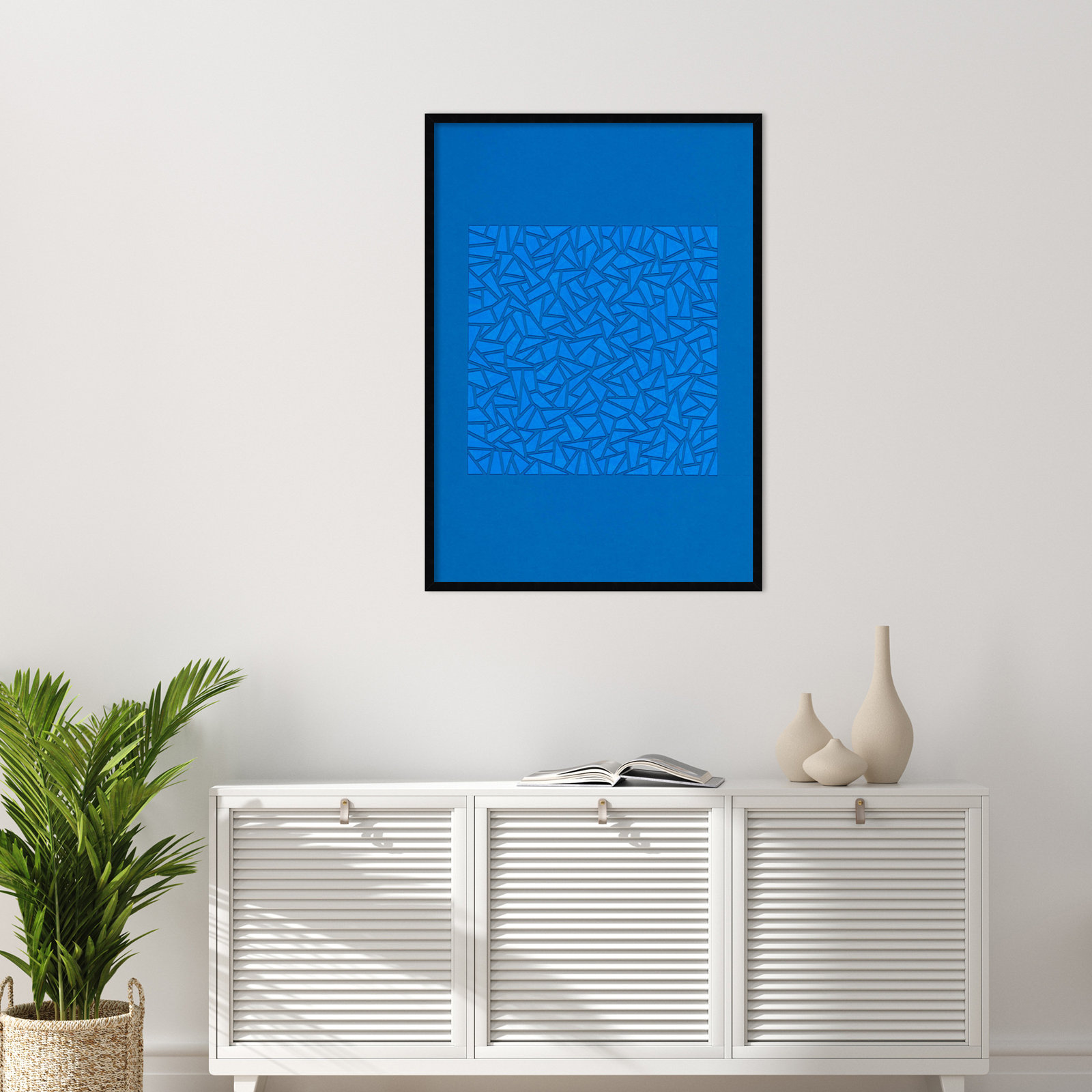 Blue World by Alex Dunn, Black, 41" H x 29" W