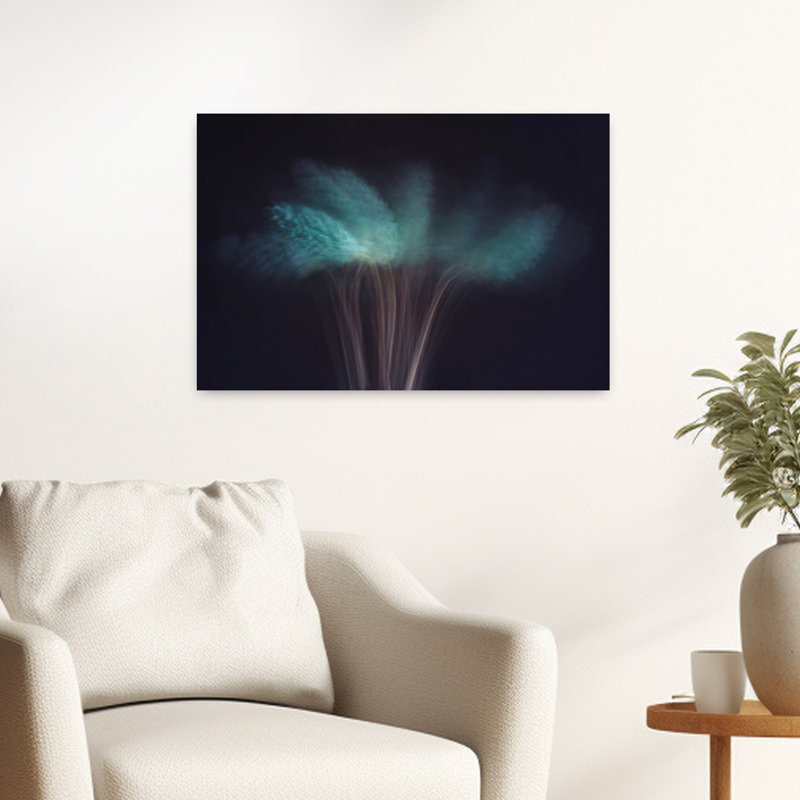 «Ethereal Bloom», impression d'art abstrait rêveur éthéré, 16" H x 24" W