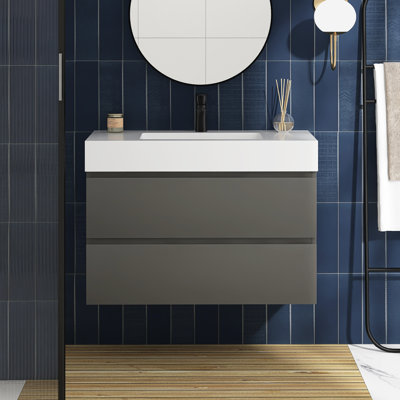 36'' Single Bathroom Vanity with Solid Surface Top