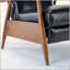 Fauteuil inclinable à accoudoirs en bois