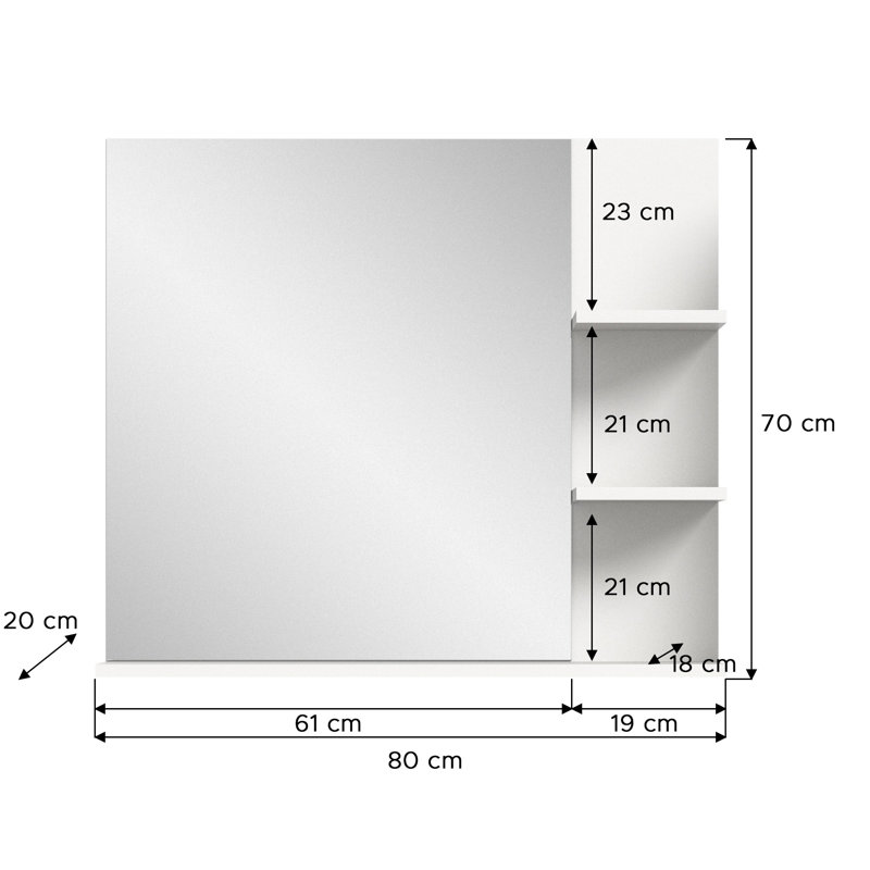 Machla Wall Mounted Vanity & Dresser Mirror