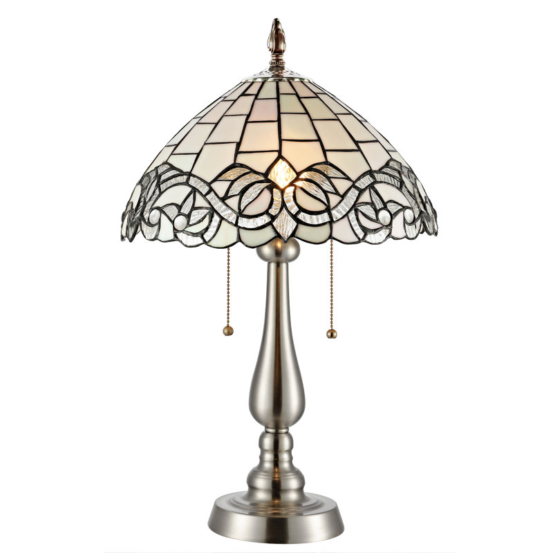 Lampe de table en nickel brossé 23 po Schwab