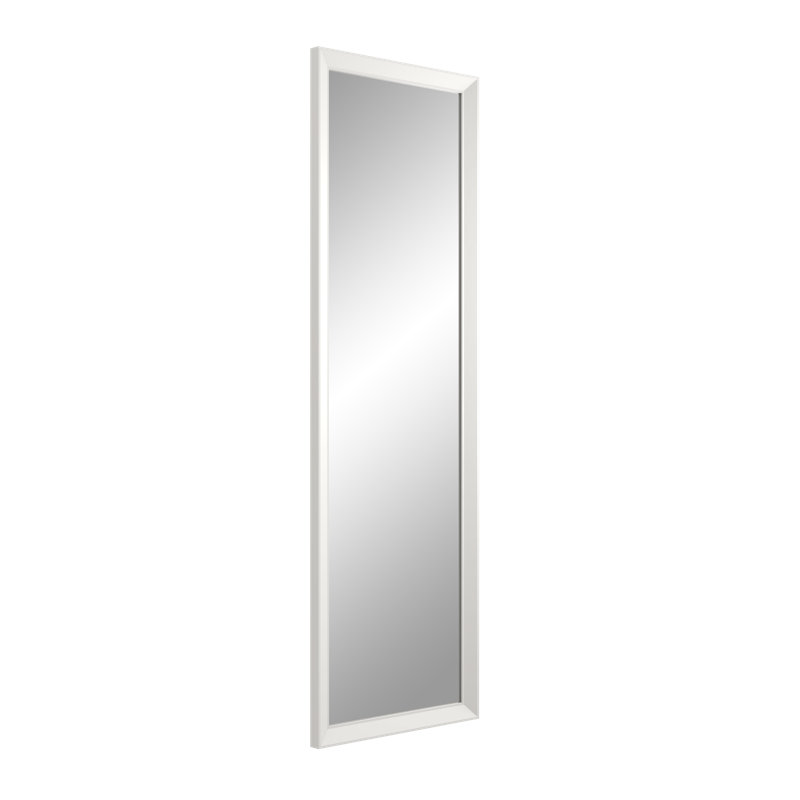 Jarel Flat Full Length Mirror, 147cm H x 47cm W, White