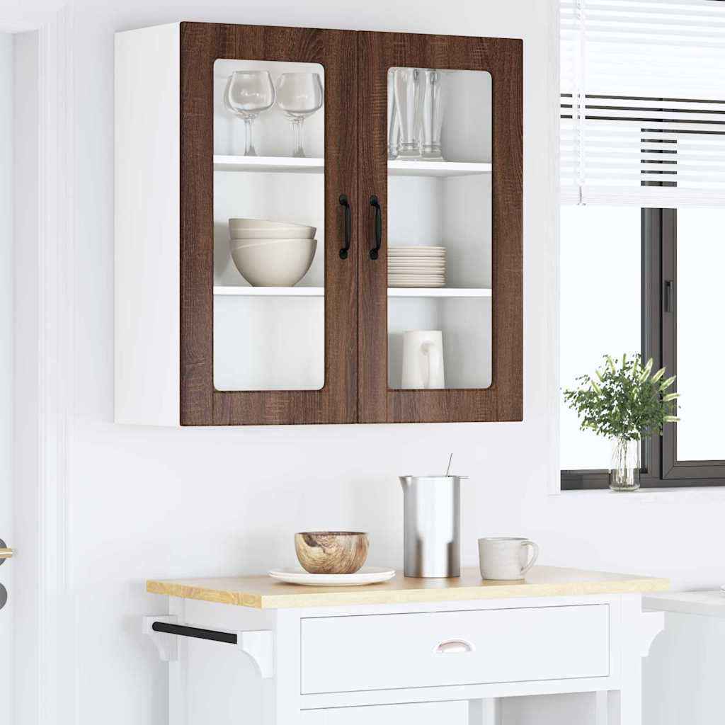 Vidaxl Kitchen Wall Cabinet Brown Oak 60 X 31 X 80 Cm Engineered Wood