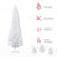 Arbre de Noël artificiel 6 pi avec arbre de Noël mince 6 pi avec 390 branches réalistes et support en plastique