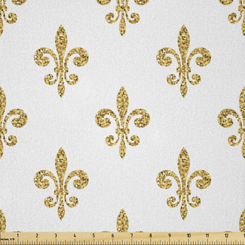 Dalaney Vintage European Lily Aristocratic Dignified Majesty Print Fabric