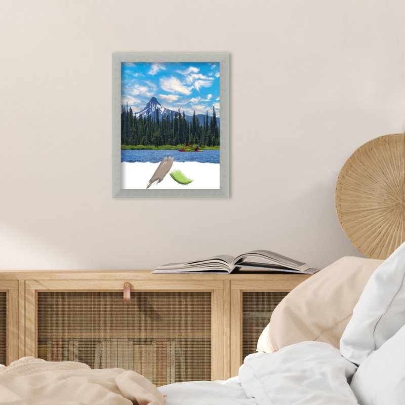 Cadre photo en bois feuille d'argent, cadre photo, cadre artistique, L 11 po x H 14 po