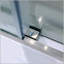 Porte de douche coulissante simple semi-cadre en acier inoxydable 304, verre trempé clair de 5/16 po (8 mm) de large épaisseur