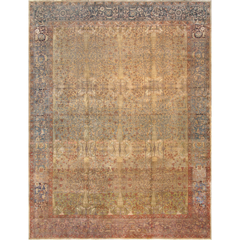 Agra Hand Knotted Wool Oriental Area Rug