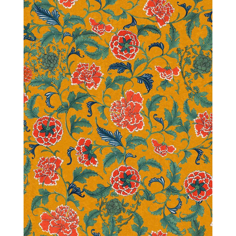 Chinese Garden Floral Wallpaper Roll