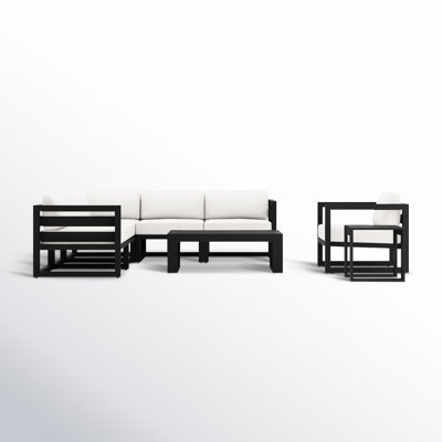 Smith 4 Piece Sectional Seating Group with Sunbrella® Cushions