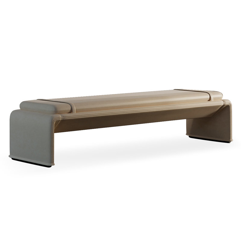 Banc rembourré, Beige
