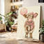 Art mural rose de vache Topbout - Décoration de ferme fantaisiste haut de gamme pour le salon-129762801