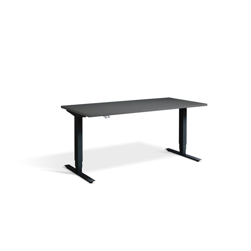 Trexler Metal Base Standing Desk, 1300cm H x 1400cm W x 800cm D, Graphite/Black