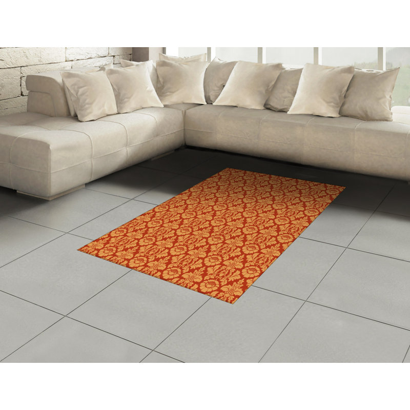 Antique High Density Long Fiber Poly Threads Decorative Area Rug Carpet, Rectangle 4' x 5'8"