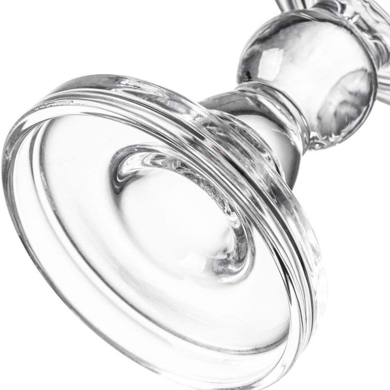 Bougeoir pilier en verre transparent - chandelier 3,5 po