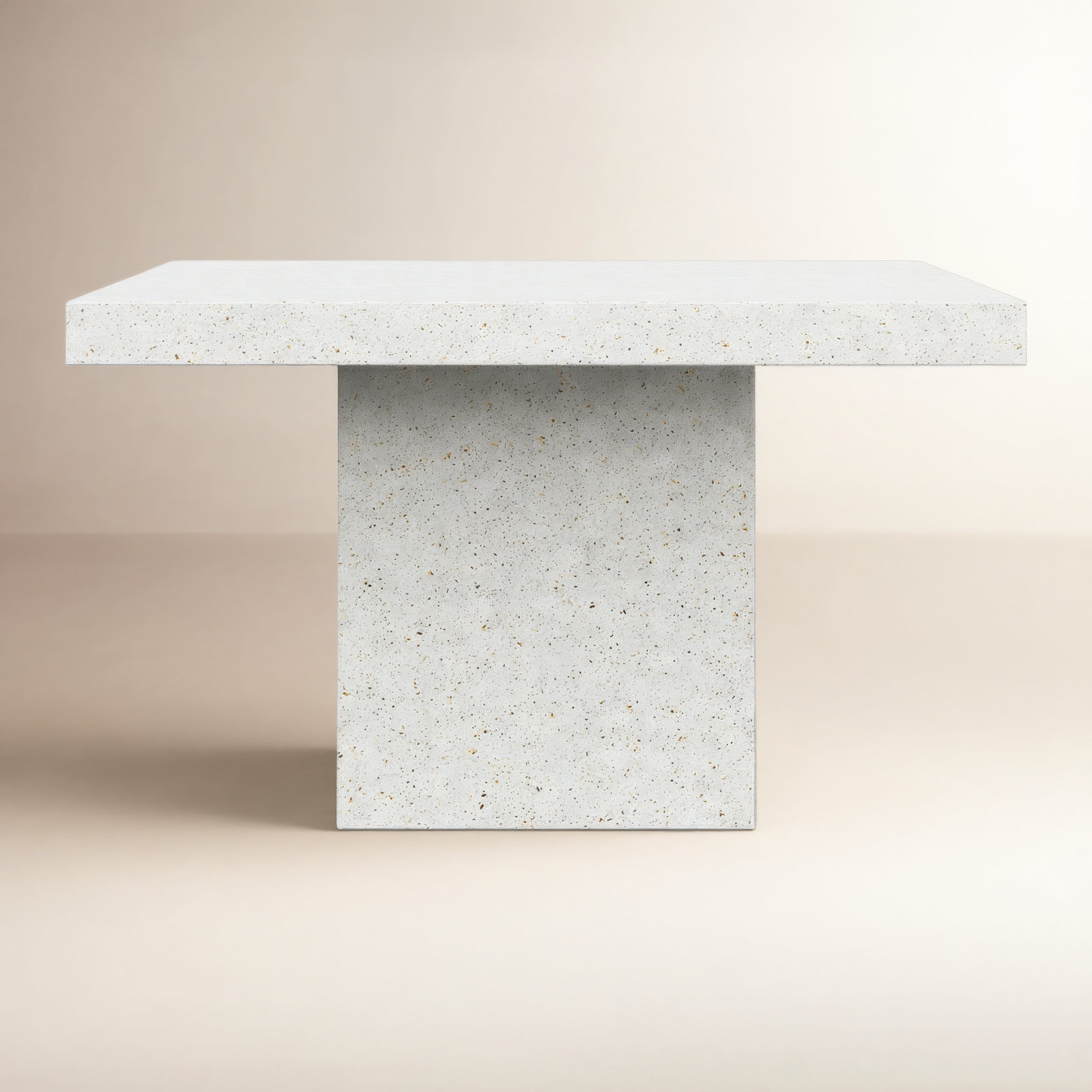 Kareen Dining Table, Counter Table (36.25" Height), Ivory Terrazzo