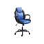 Fauteuil de bureau en similicuir noir et bleu Abbott-121097229