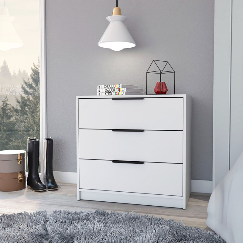 Commode H 27 po, commode 3 tiroirs, plateau supérieur