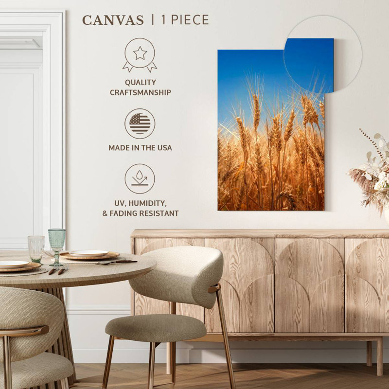 Blue Sky Wheat Field, 24" H x 16" W