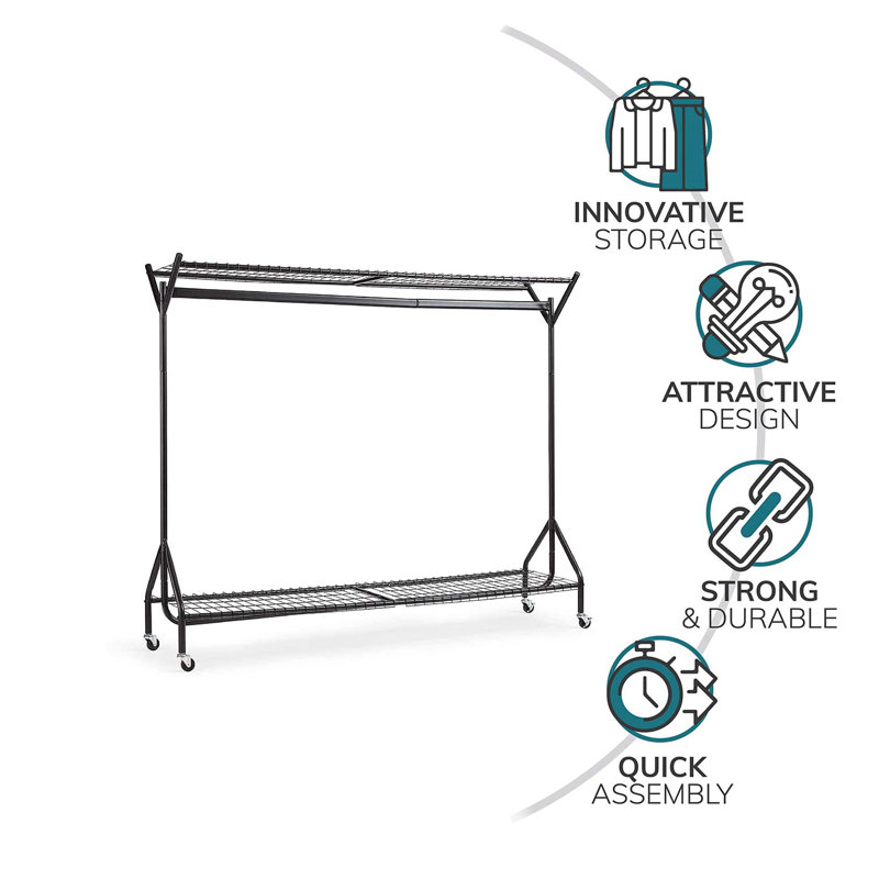 Borah 183cm Rolling Clothing Rack