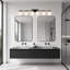 Luminaire de salle de bain moderne à 6 lumières noir mat