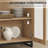 3 In 1 Multifunctional Sideboard Buffet Cabinets With Glass Doors And 5 Drawers, Modern Sideboard Credenza With Adjustable Shelf And Metal Base, Coffee Bar Cabinet Storage Cabinet For Living Room, Kitchen-1324785016