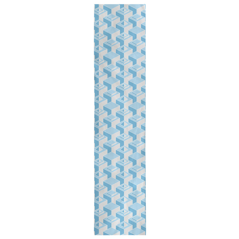 Chemin de table Classic Skyscrapers, 16 po x 72 po, Bleu sarcelle