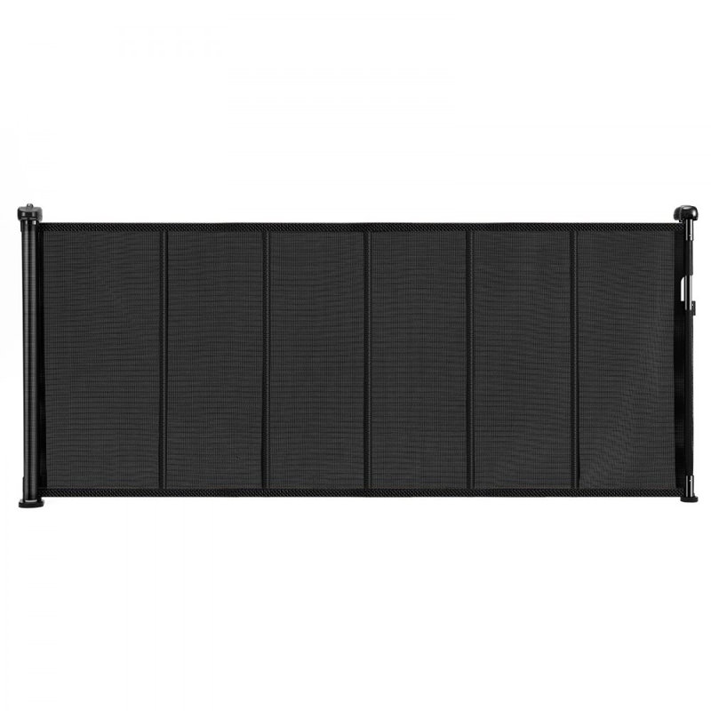 Retractable Baby Gate Tall Extend to Wide for Kids or Pets , 71" W, Black