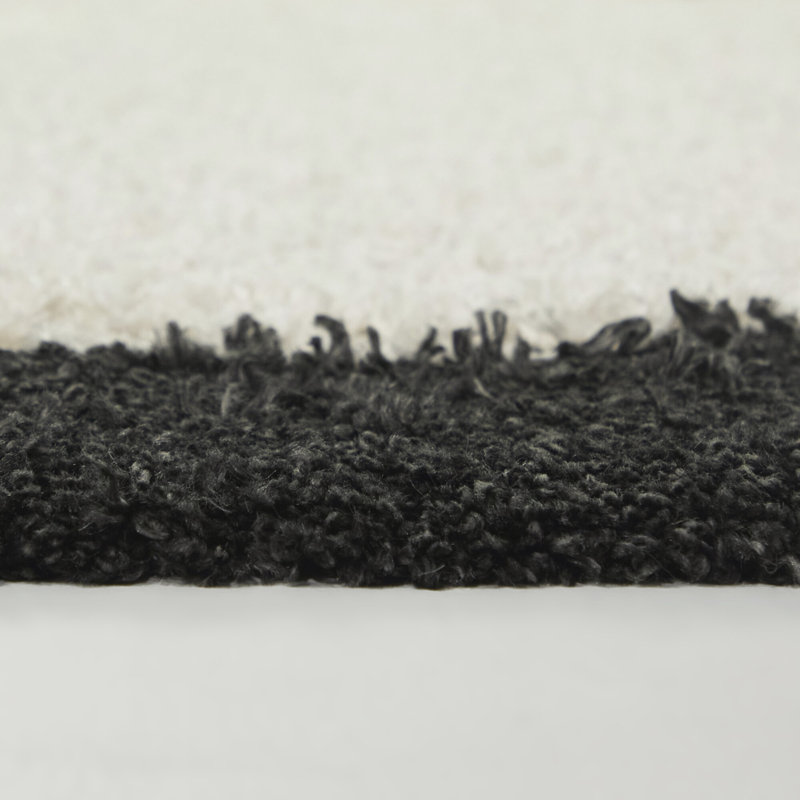 Westerhoff Cream Border Shag Area Rug, Rectangle 7'10" x 10'