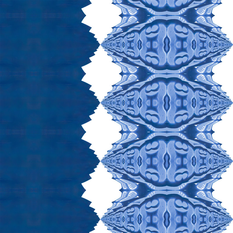 Lou | Surreal Stripe Wallpaper Double Roll, Navy/Blue/White