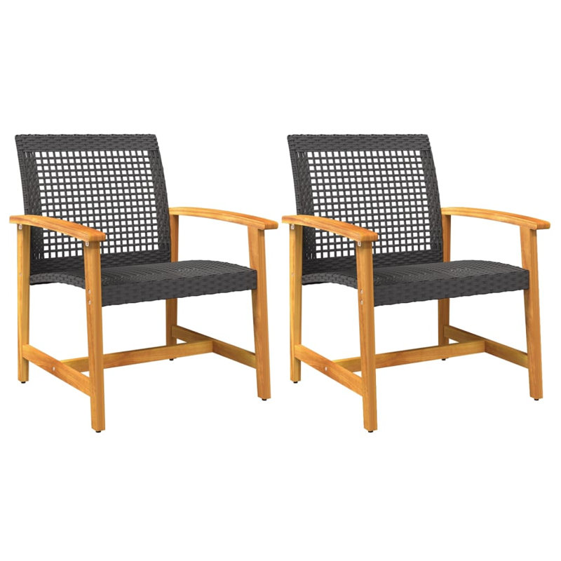 Osmil Outdoor Lounge Chair, Black/Brown