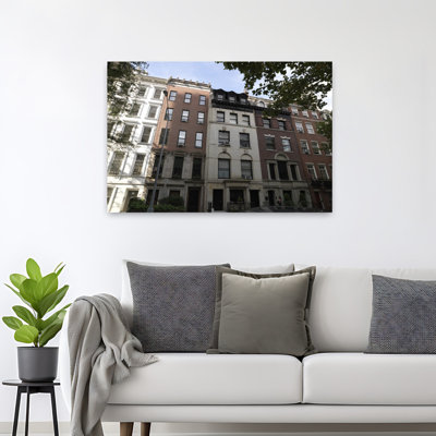 Vue en contre-plongée des maisons en rangée, Upper East Side, Park Avenue, Manhattan, New York, État de New York, États-Unis