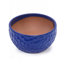 Ensemble de 3 pots de fleurs faits à la main en céramique, texture martelée bleu de cobalt, parfait pour les plantes grasses et les violettes, pour une utilisation intérieure et extérieure-939573716