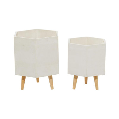 Ensemble de pots à fleurs en céramique 2 pièces Elmhur