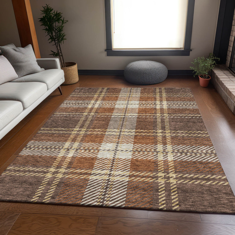 Tapis chocolat Prisco lavable à la machine de qualité supérieure, Rectangle 9 pi x 12 pi