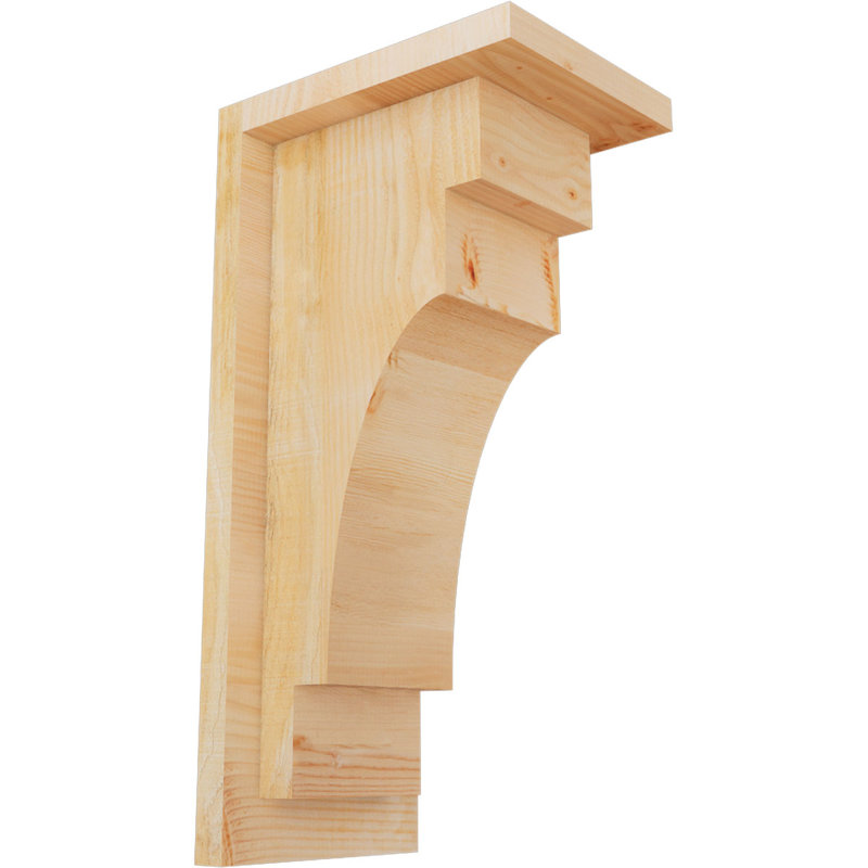 Corbeau méditerranéen avec contre-plaque, H 16 po x l 6 po x P 8 po, Sapin de Douglas, Sciage brut
