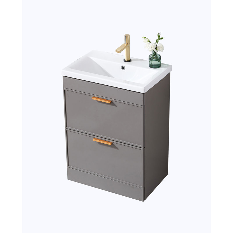 Ensemble de meuble-lavabo simple 24 po gris