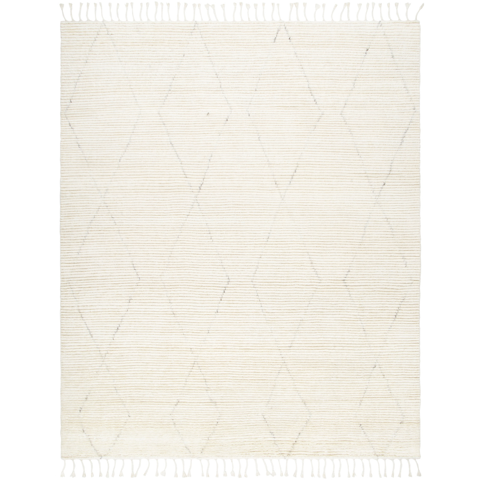 Talon Hand-Knotted Geometric Cream Rug, Rectangle 8' x 10'