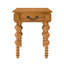 Table de bout vintage étroite en bois massif avec tiroir, côté pour le salon, matériaux naturels de haute qualité, chaleur, conception à bulles sur les pieds, tiroir de rangement en bois naturel et en bois d'hévéa, assemblage rapide, idéal